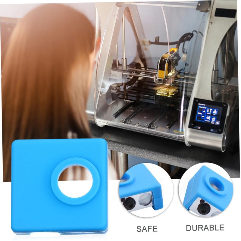 Cabilock 5pcs Blue Heater Block Silicone Case Aluminum Cover Protective Sleeve High Temperature Stability - Image 5